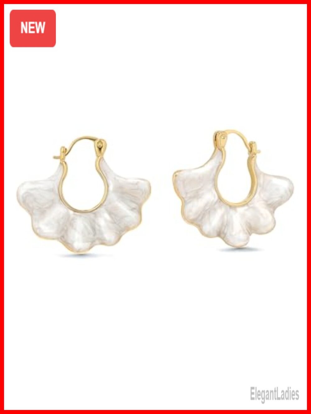 18K Gold Plated Enamel Flower Stud Earrings Dangle Boho